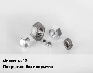 Гайка 19 без покрытия